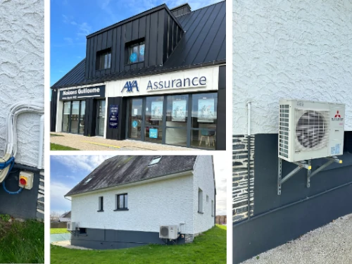 Installation d'une climatisation aux bureaux Axa et Maisons Guillaume à Saint-Pair-sur-Mer