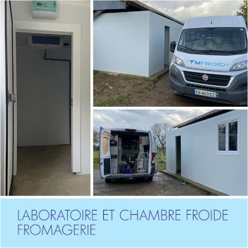 Création d un laboratoire avec une petite chambre froide destiné à la fabrication de fromages