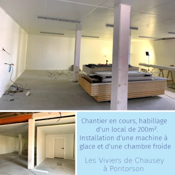 Installation de panneaux laboratoire, cuisine, chambre froide, bureau et WC et des panneaux spécifique traitement pour les poissons à Pontorson